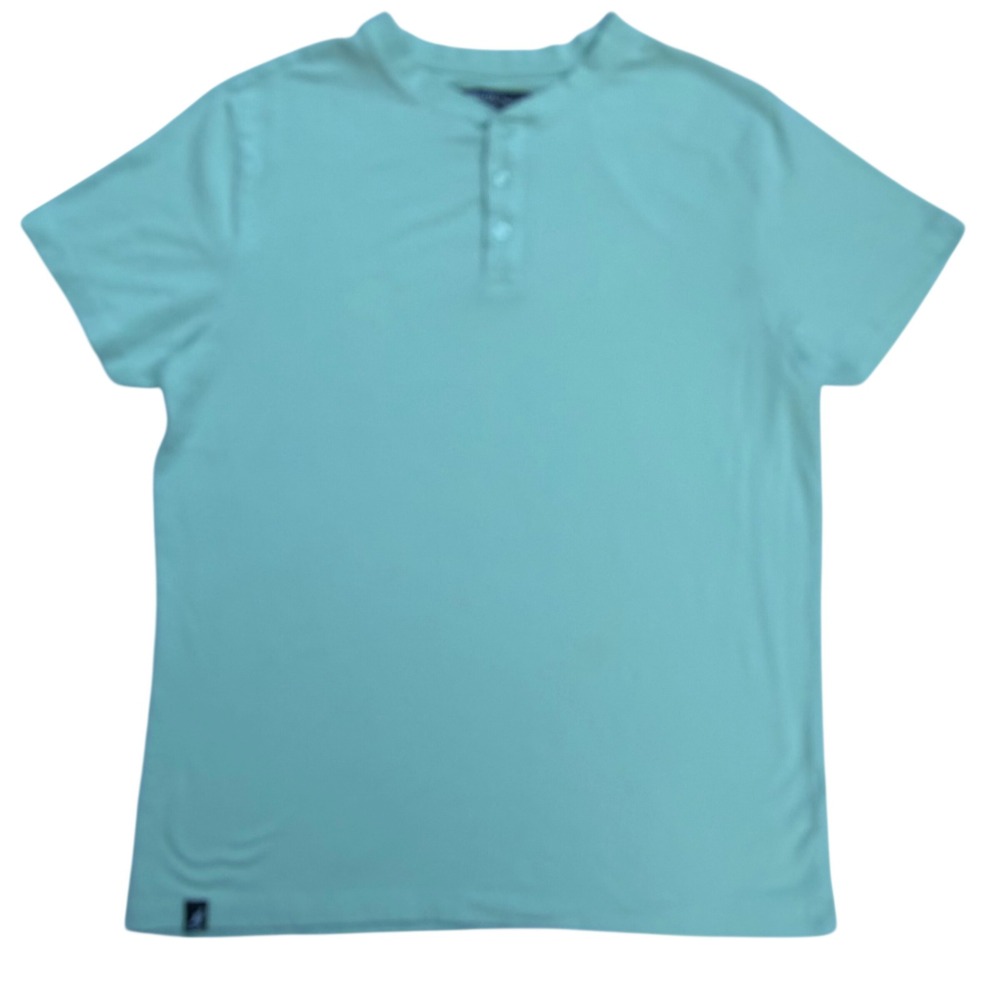 Kangol Henley T-Shirt Short Sleeve Mint Green Coastal Preppy K90198LC L